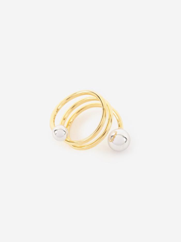 Maria Black Maria Black Body Double Spiral Ring - Gold - Gold