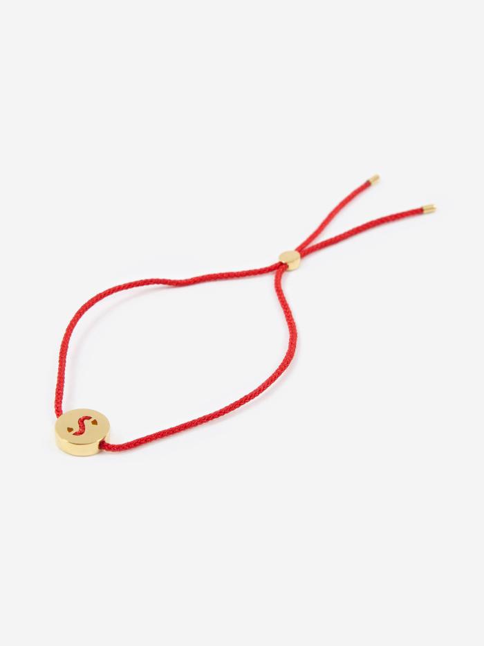 Ruifier Ruifier Red Cord S Bracelet - Red/Gold - Gold