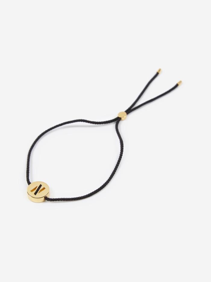 Ruifier Ruifier Black Cord N Bracelet - Black/Gold - Gold