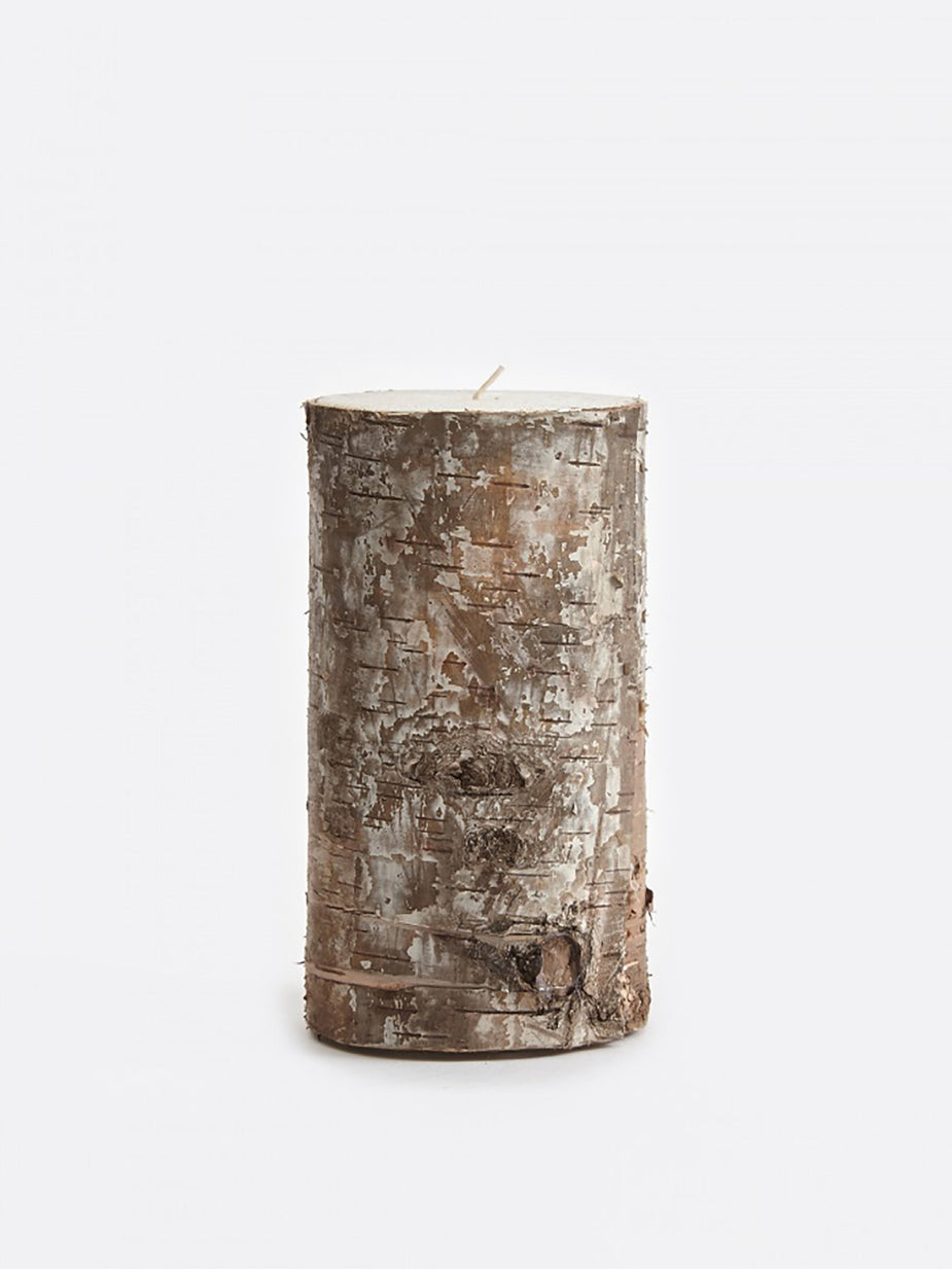Broste Broste Candle With Birch Bark 7.5x15cm - Other