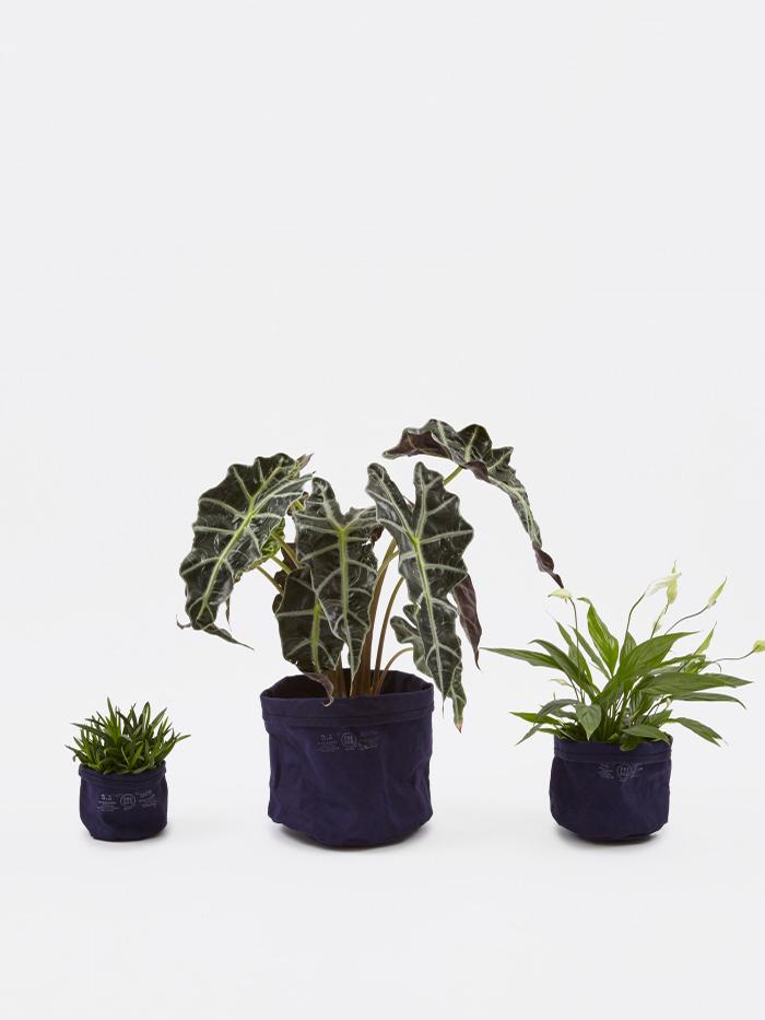Puebco Puebco Canvas Pot Cover Set Of Three - Navy Blue - Blue