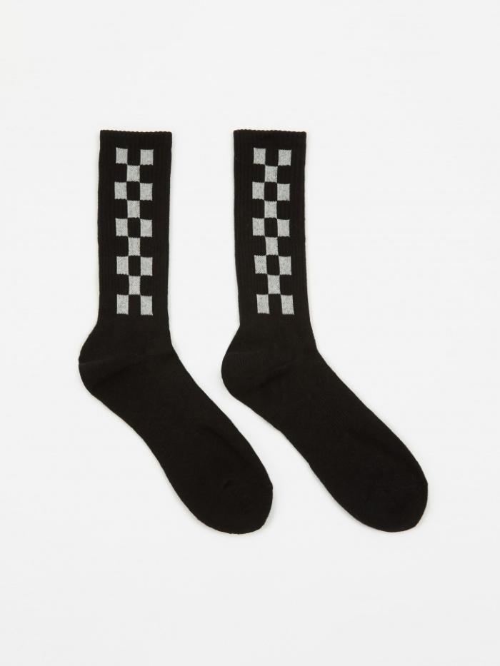 Anonymous Ism Anonymous Ism Checker Pile Crew Sock - Black - Black