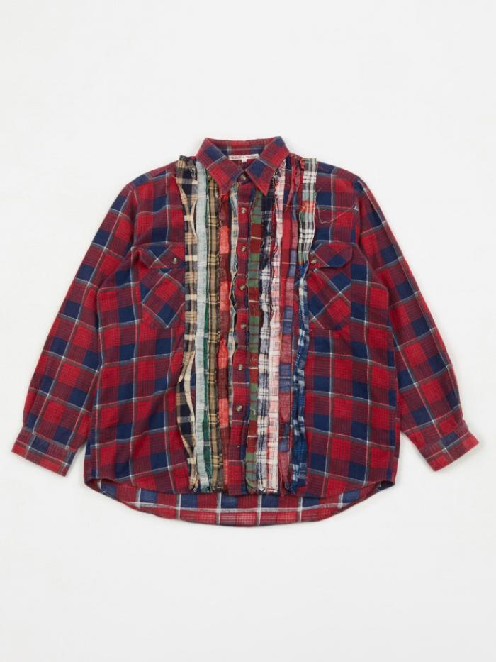 Needles Needles Rebuild Ribbon Flannel Shirt - Mixed - Other