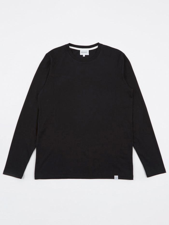 Norse Projects Norse Projects Niels Standard Longsleeve T-Shirt - Black - Black