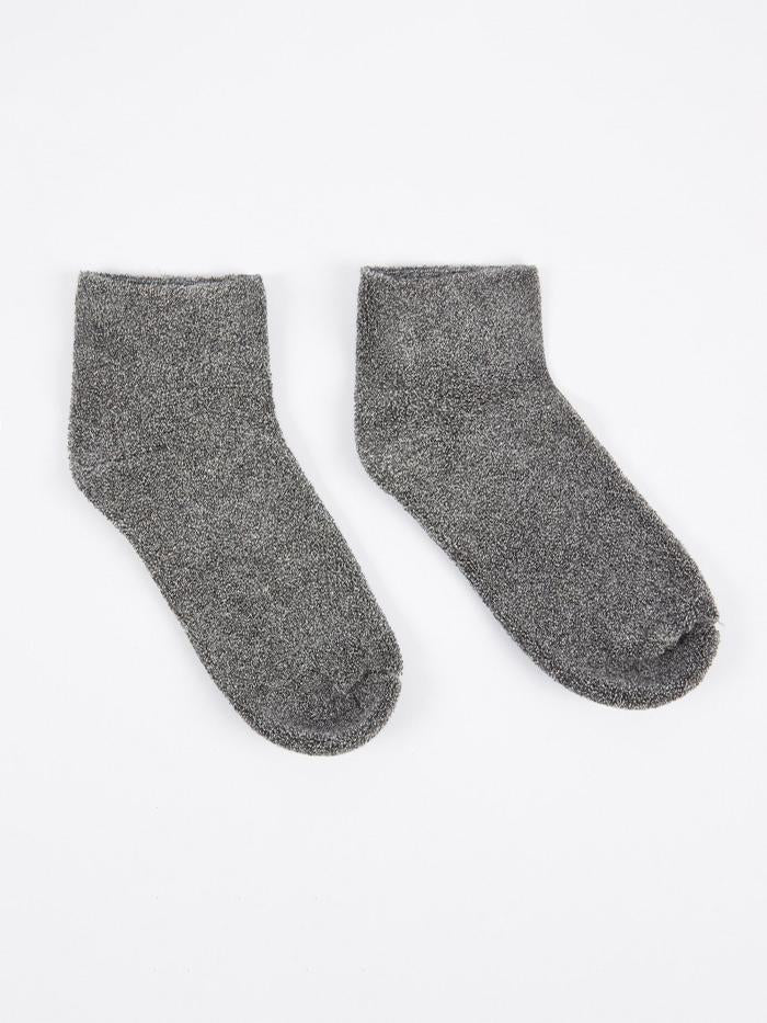 Baserange Baserange Buckle Ankle Socks - Grey - Grey