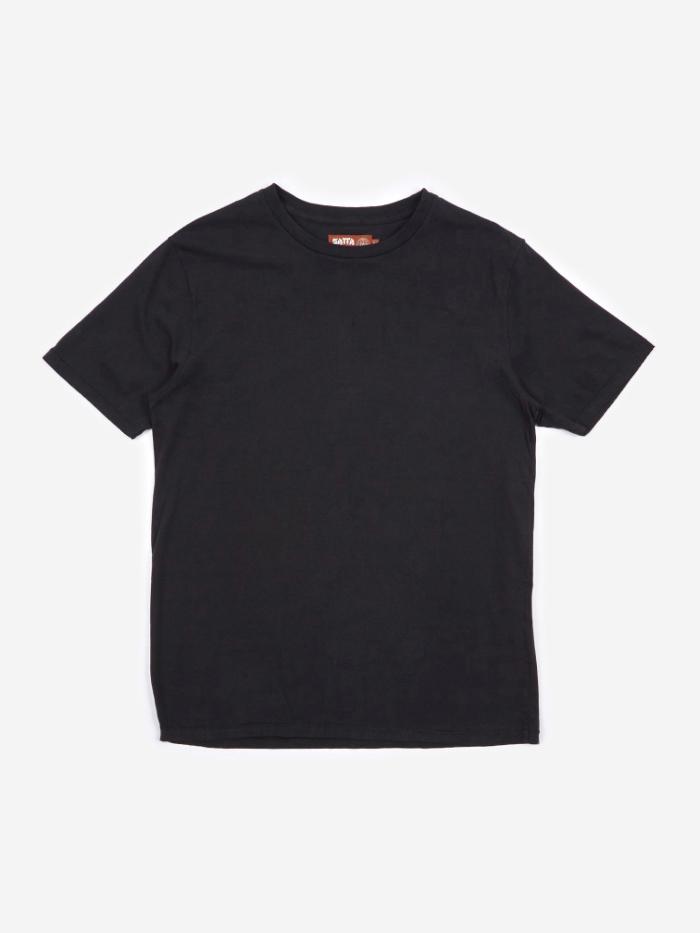 Satta Satta Basic Organic T-Shirt - Washed Black - Black