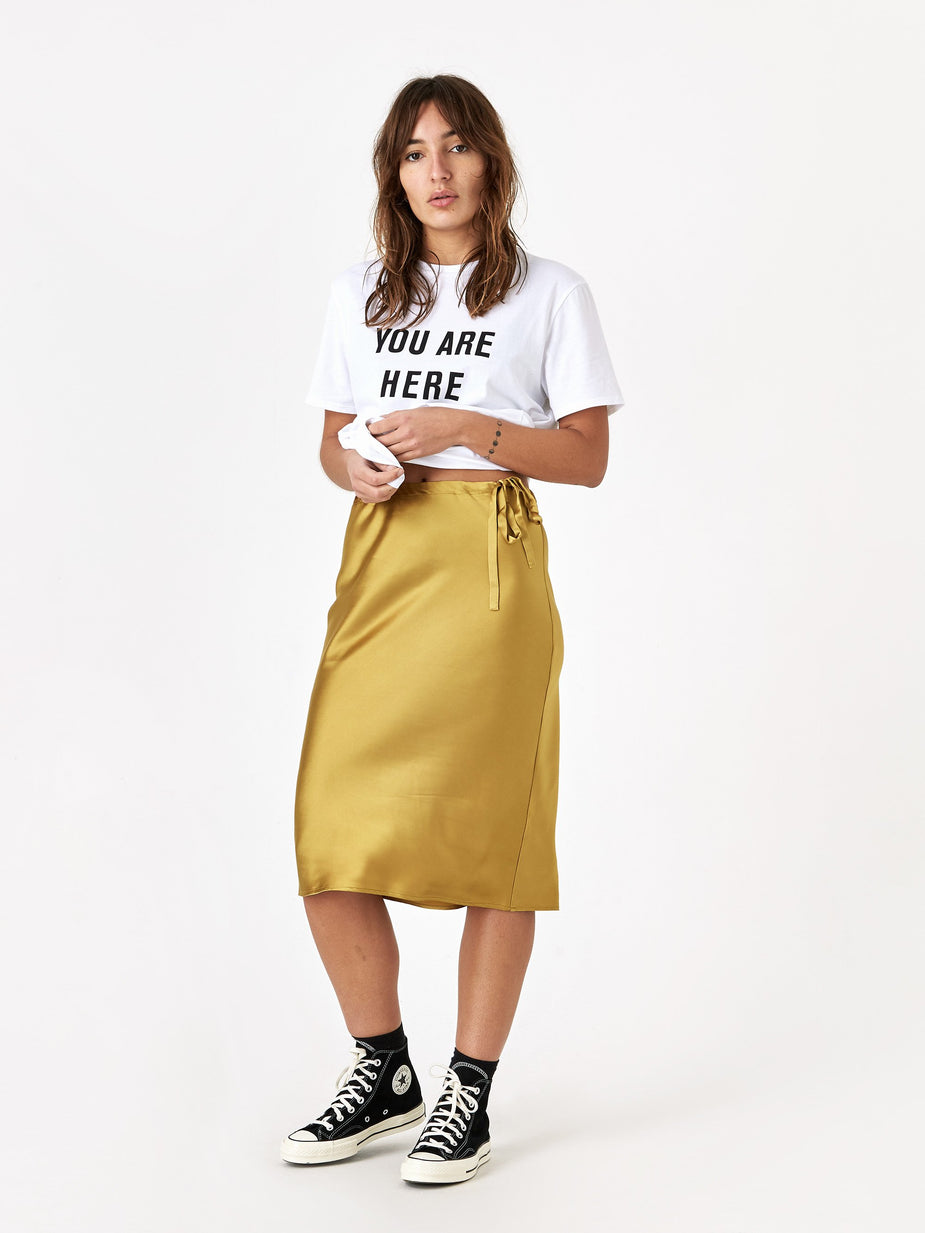 6397 6397 Drawstring Skirt - Gold - Gold