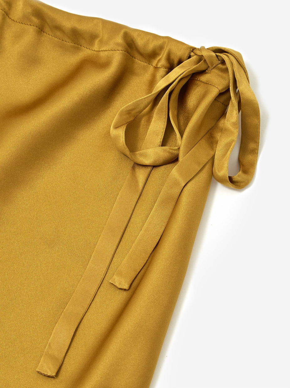 6397 6397 Drawstring Skirt - Gold - Gold