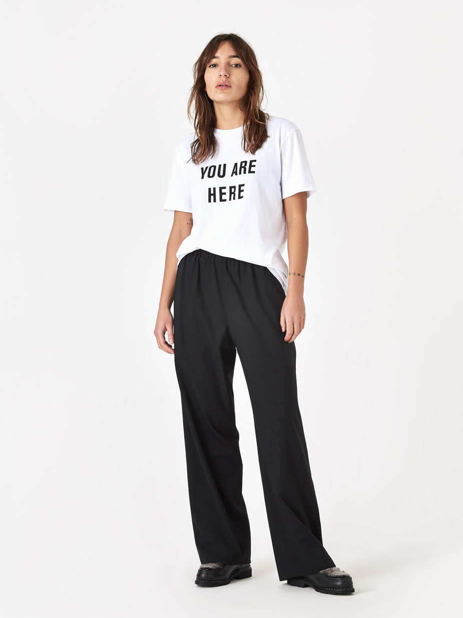 6397 6397 Long Wide Leg Pull On Trouser - Black - Black