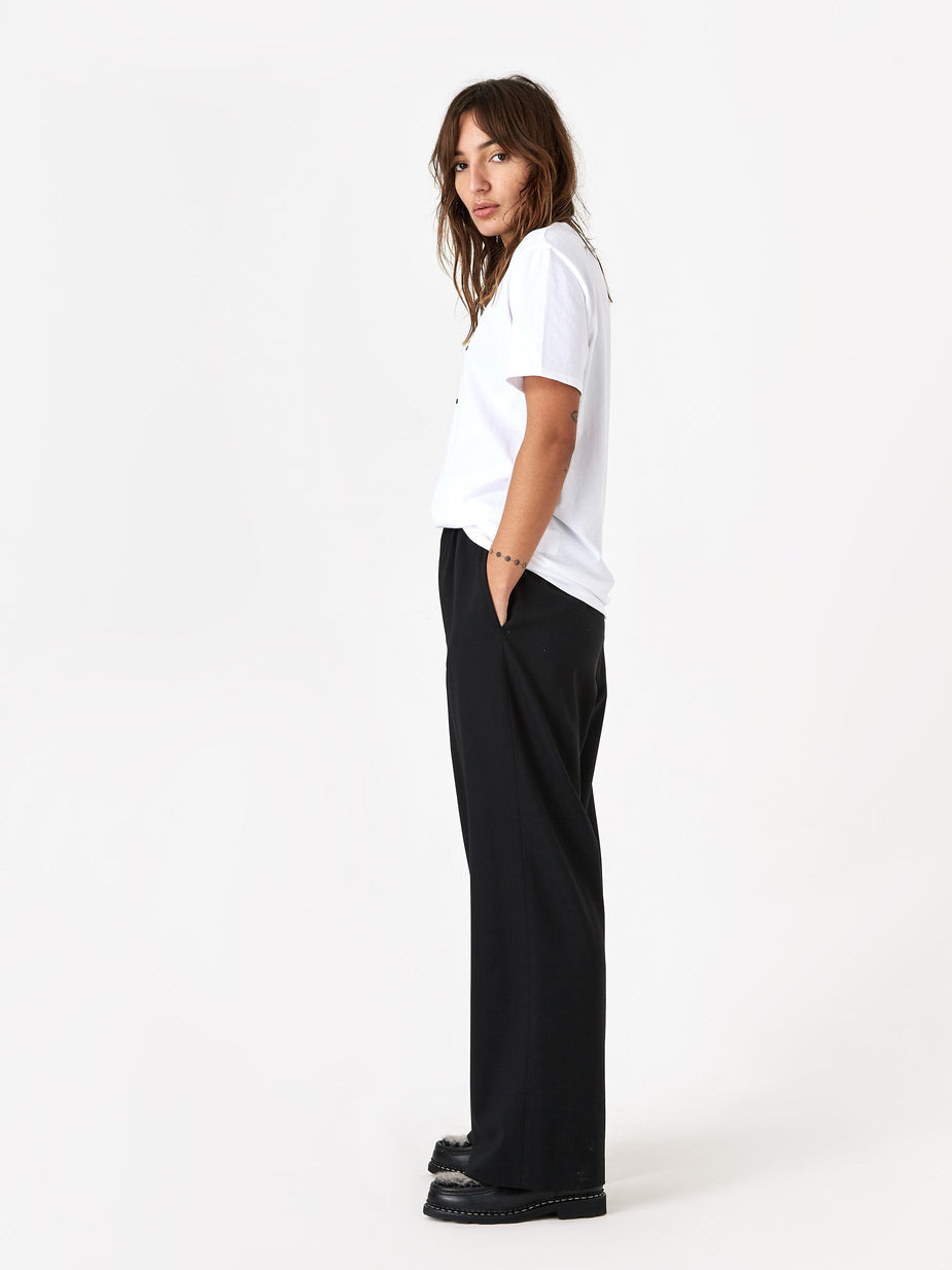 6397 6397 Long Wide Leg Pull On Trouser - Black - Black