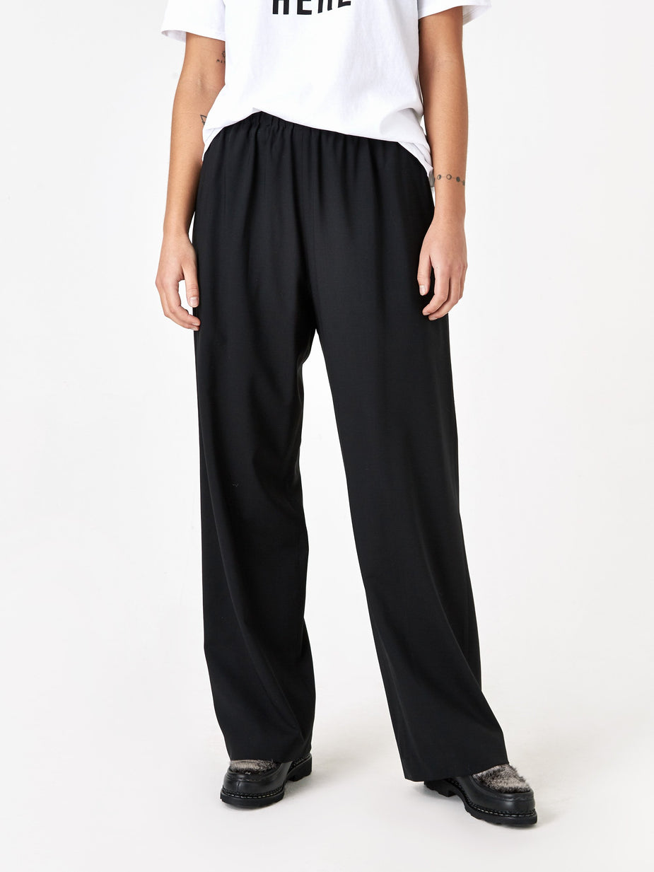 6397 6397 Long Wide Leg Pull On Trouser - Black - Black