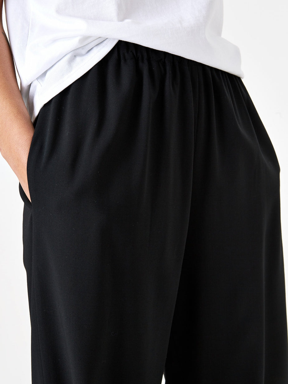 6397 6397 Long Wide Leg Pull On Trouser - Black - Black