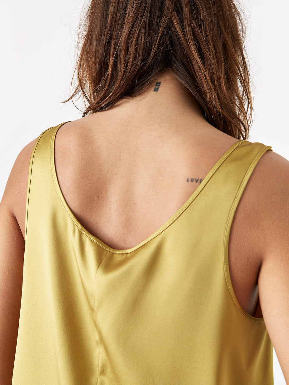 6397 6397 Silk Tank Top - Gold - Gold
