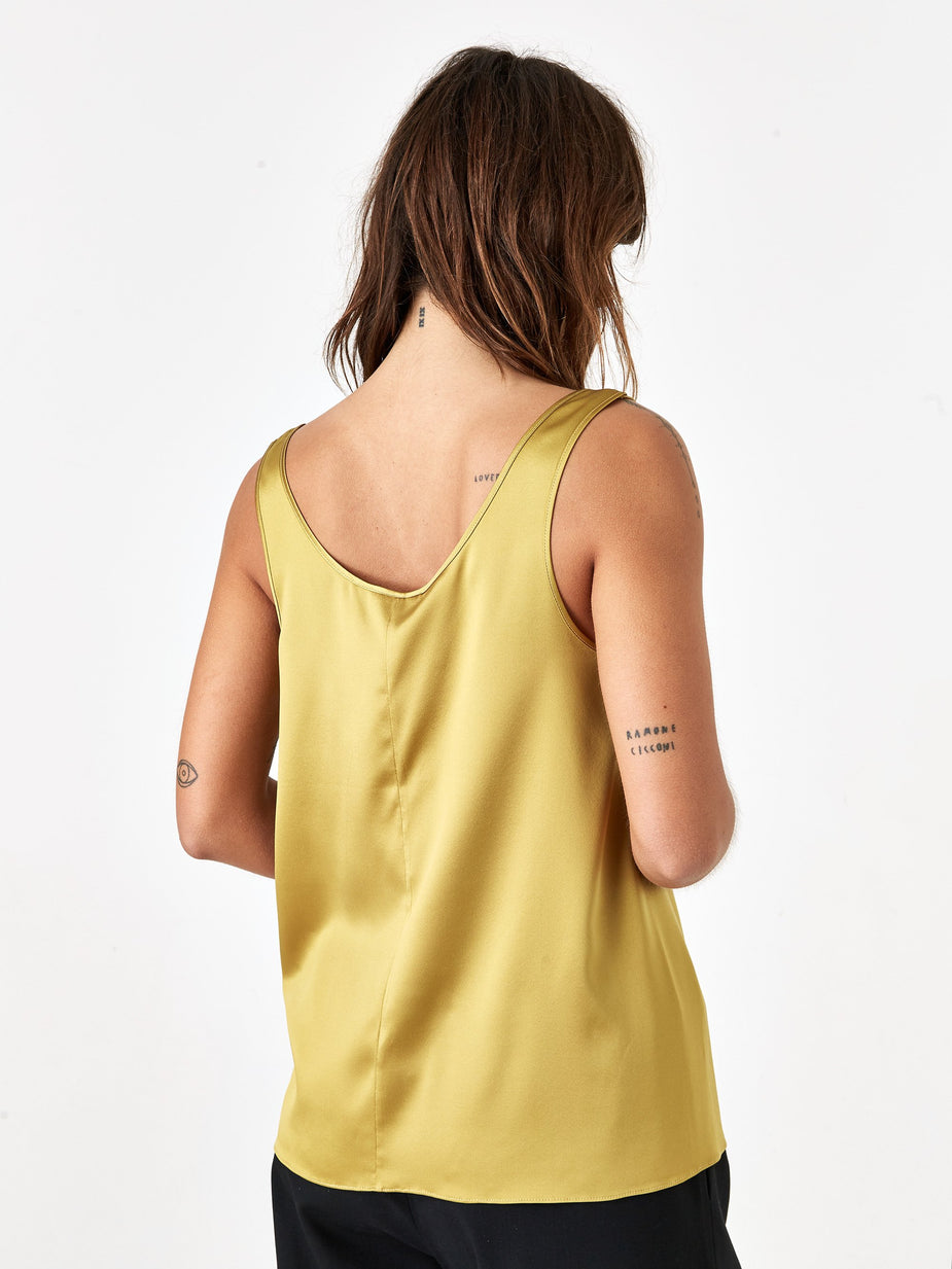6397 6397 Silk Tank Top - Gold - Gold