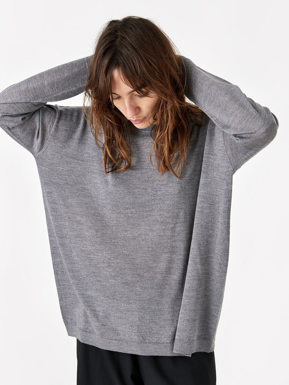 6397 6397 Slouchy Crewneck Sweatshirt - Heather Grey - Grey