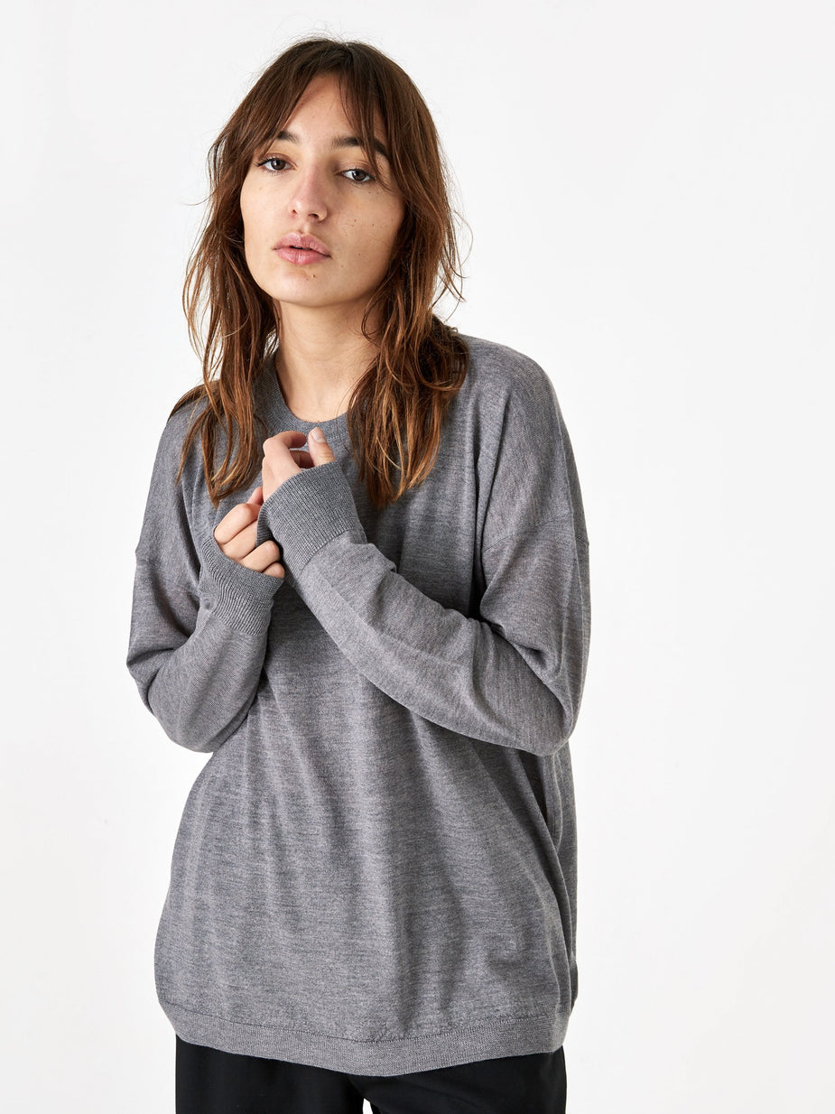 6397 6397 Slouchy Crewneck Sweatshirt - Heather Grey - Grey