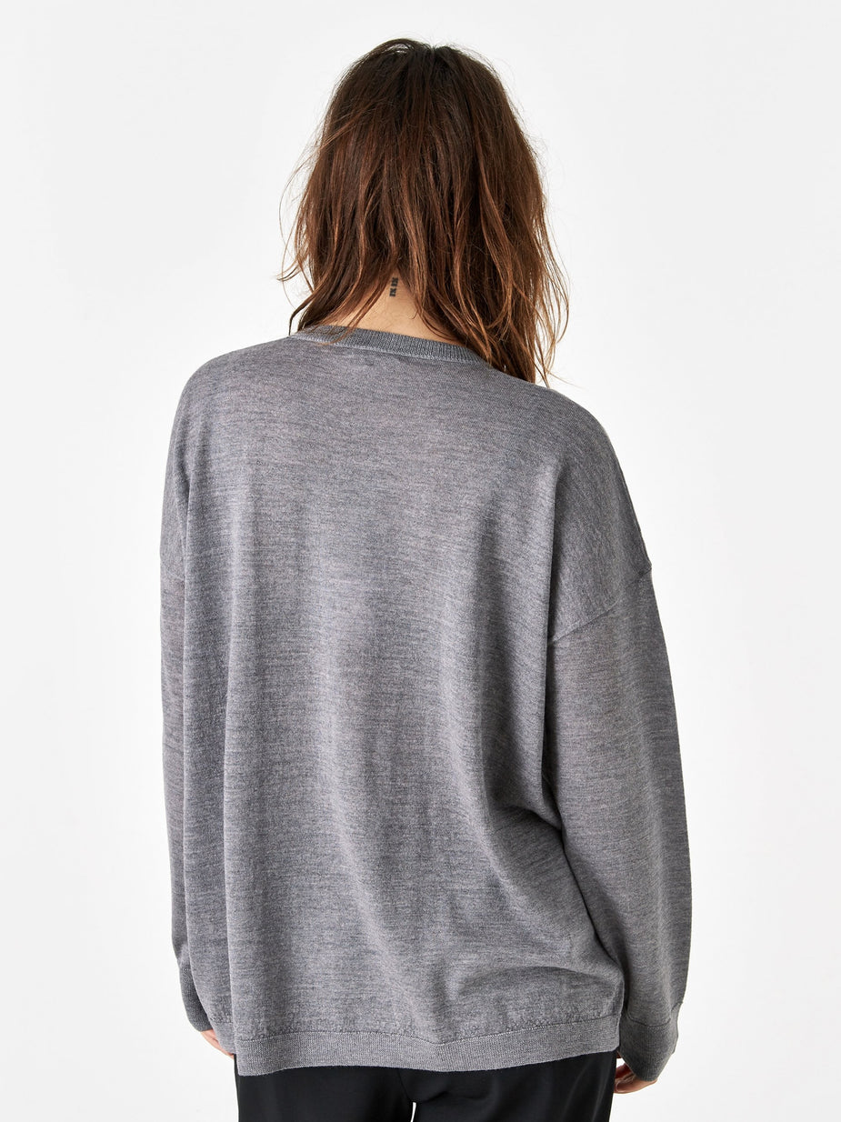 6397 6397 Slouchy Crewneck Sweatshirt - Heather Grey - Grey