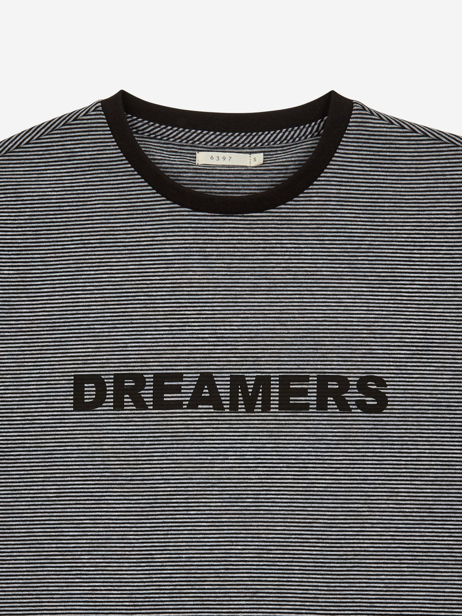 6397 6397 Striped Dreamers T-Shirt - Grey - Grey