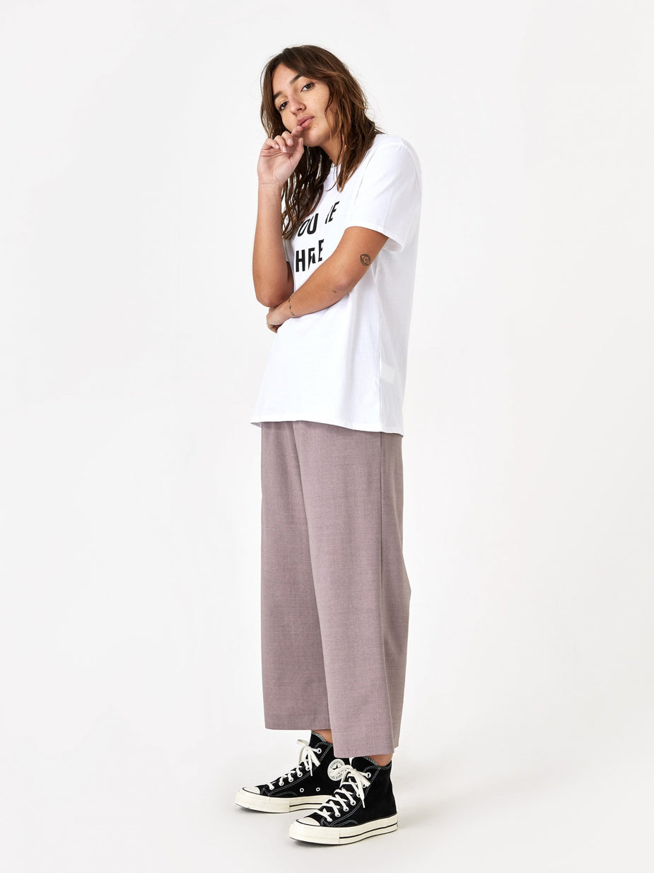 6397 6397 Wide Leg Pull On Trouser - Pink Melange - Pink