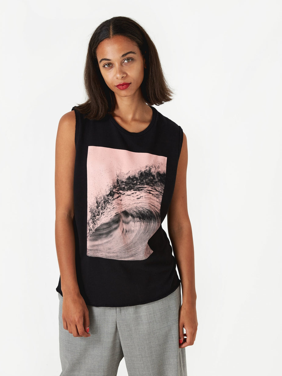 6397 6397 Wave Muscle Tank - Black - Black