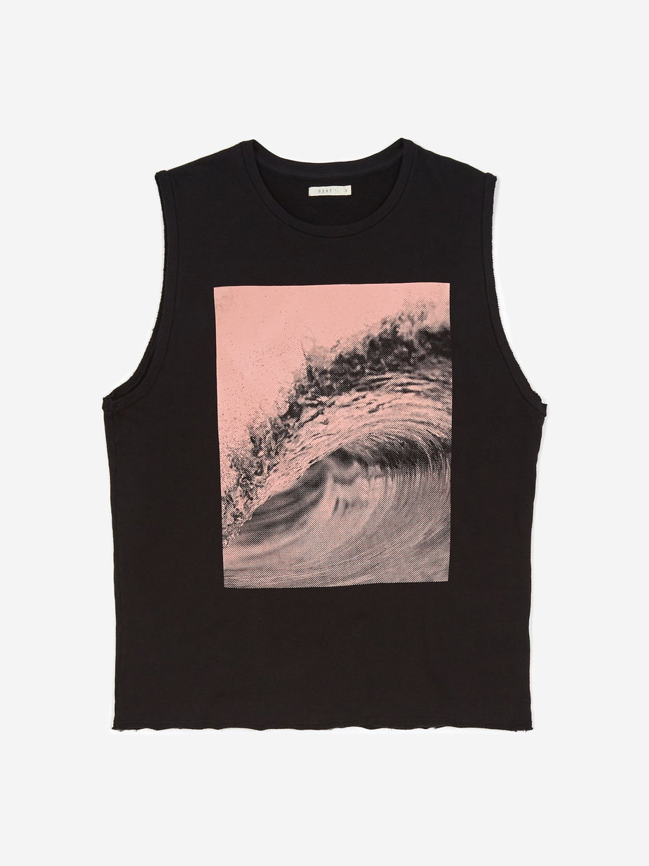 6397 6397 Wave Muscle Tank - Black - Black