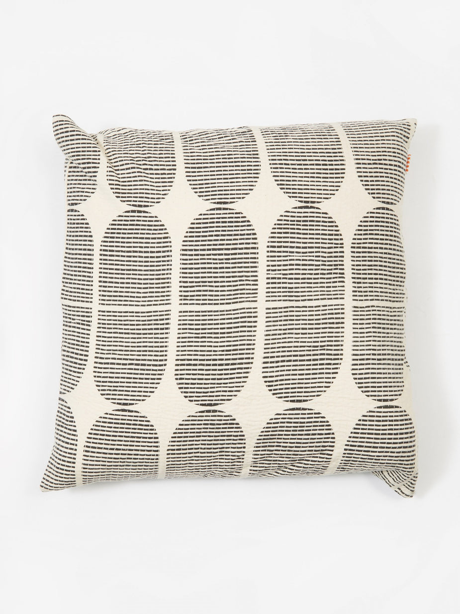 Afroart Afroart Tile Cushion 50x50 - White/Black - Black
