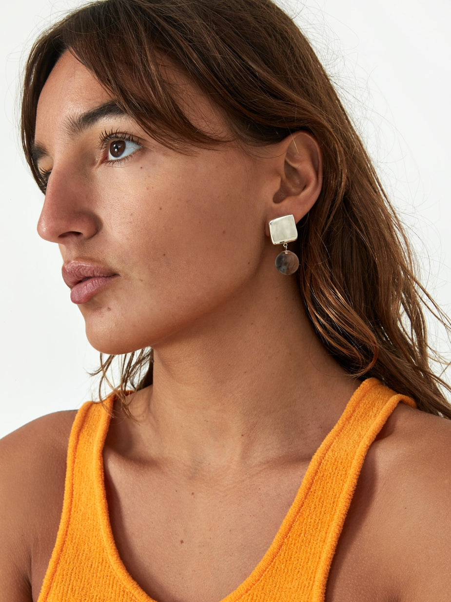 AGMES AGMES Luca Earrings Quartz - Sterling Silver - Silver