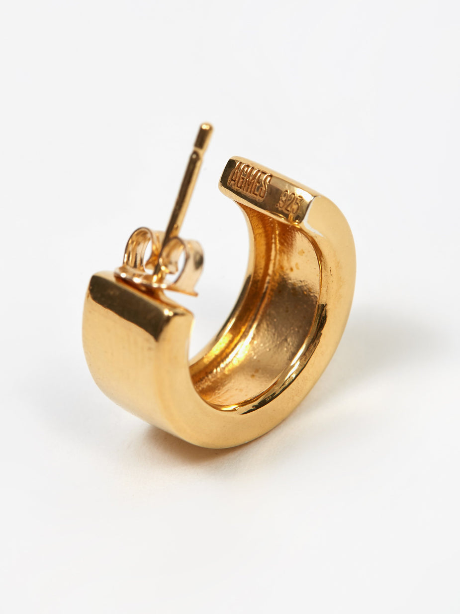 AGMES AGMES Small Modernist Hoop - Gold Vermeil - Gold