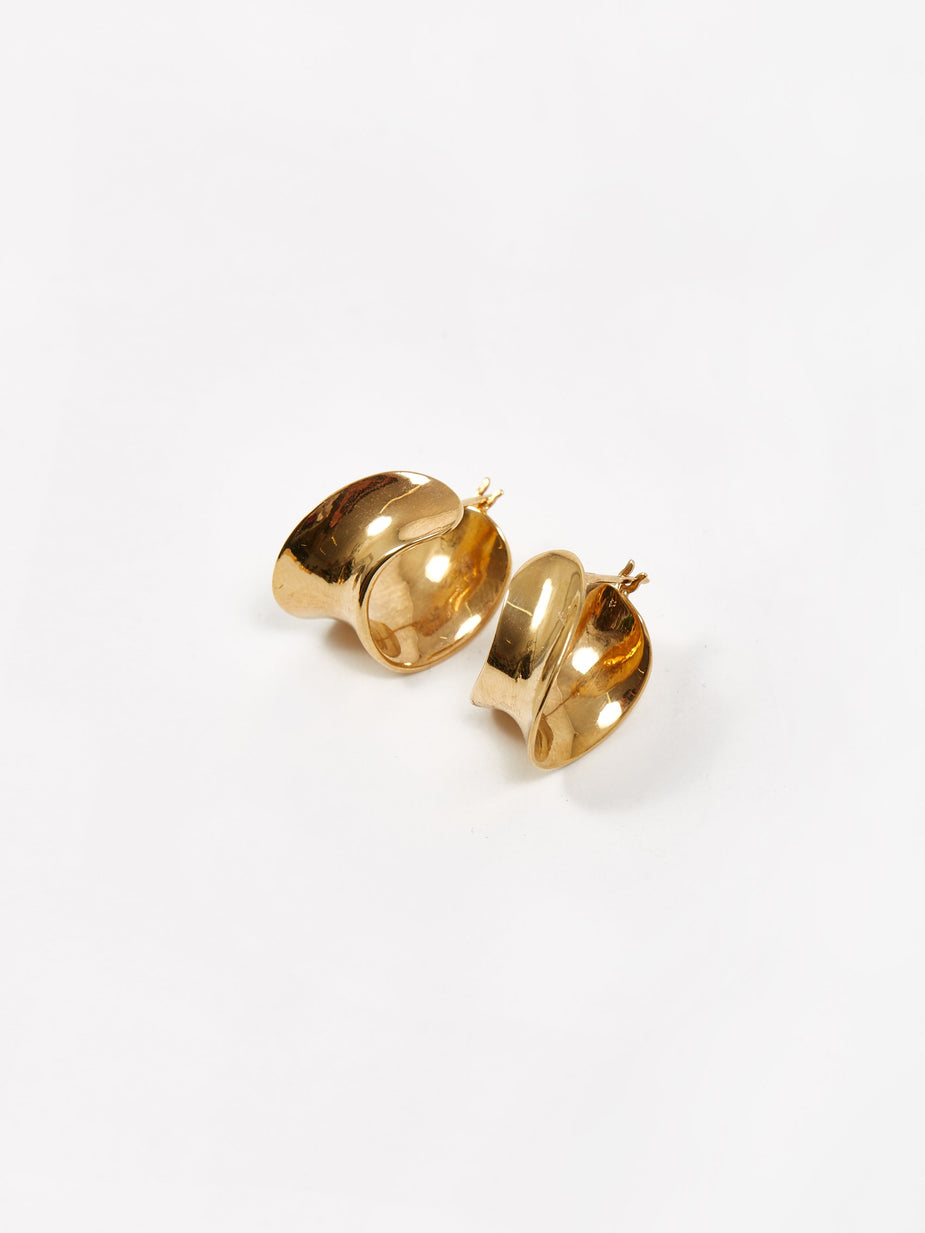 AGMES AGMES Mini Laila Hoop Earrings - Gold - Gold