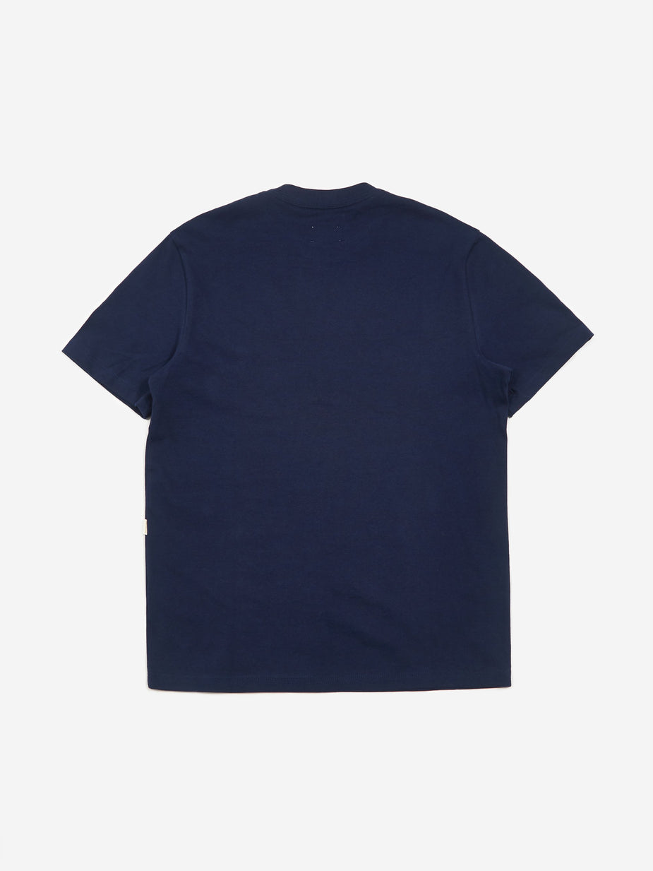 Aime Leon Dore Aime Leon Dore 12oz Jersey Logo Shortsleeve T-Shirt - Flag Navy - Blue