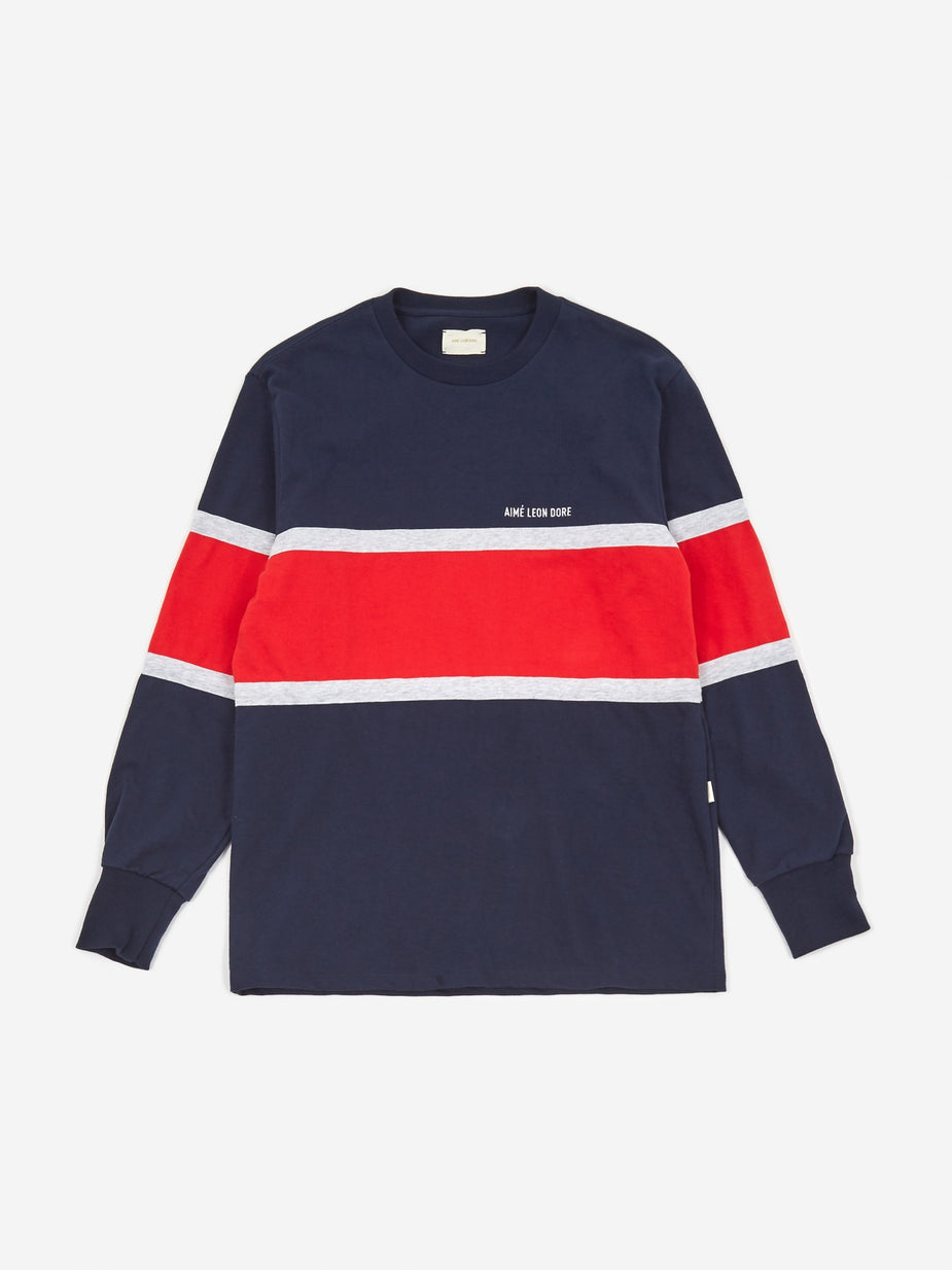 Aime Leon Dore Aime Leon Dore 16 Oz Multi Stripe Longsleeve T-Shirt - Maritime Multi - Multi