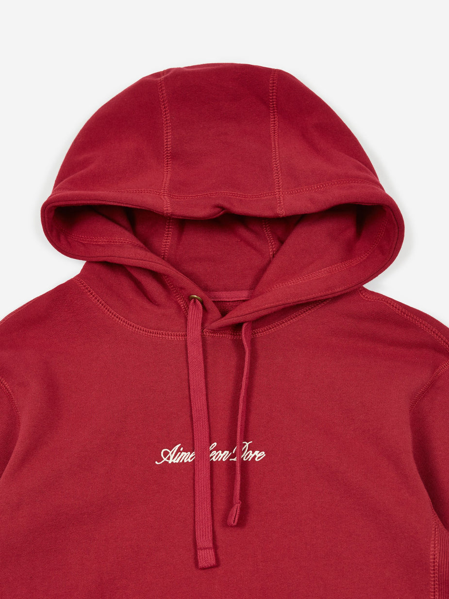 Aime Leon Dore Aime Leon Dore 17oz Terry Logo Hoodie - Red Wine - Red