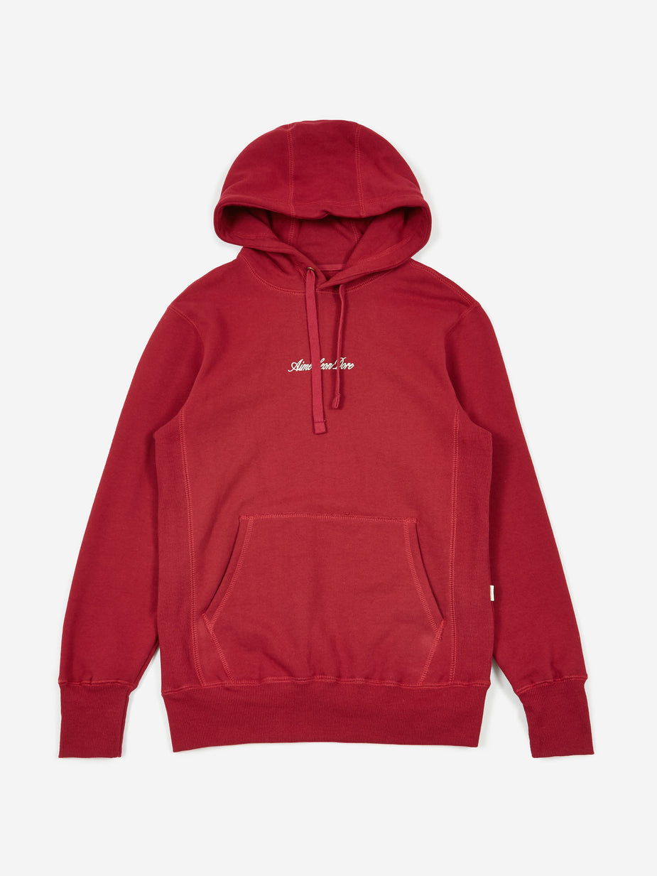 Aime Leon Dore Aime Leon Dore 17oz Terry Logo Hoodie - Red Wine - Red