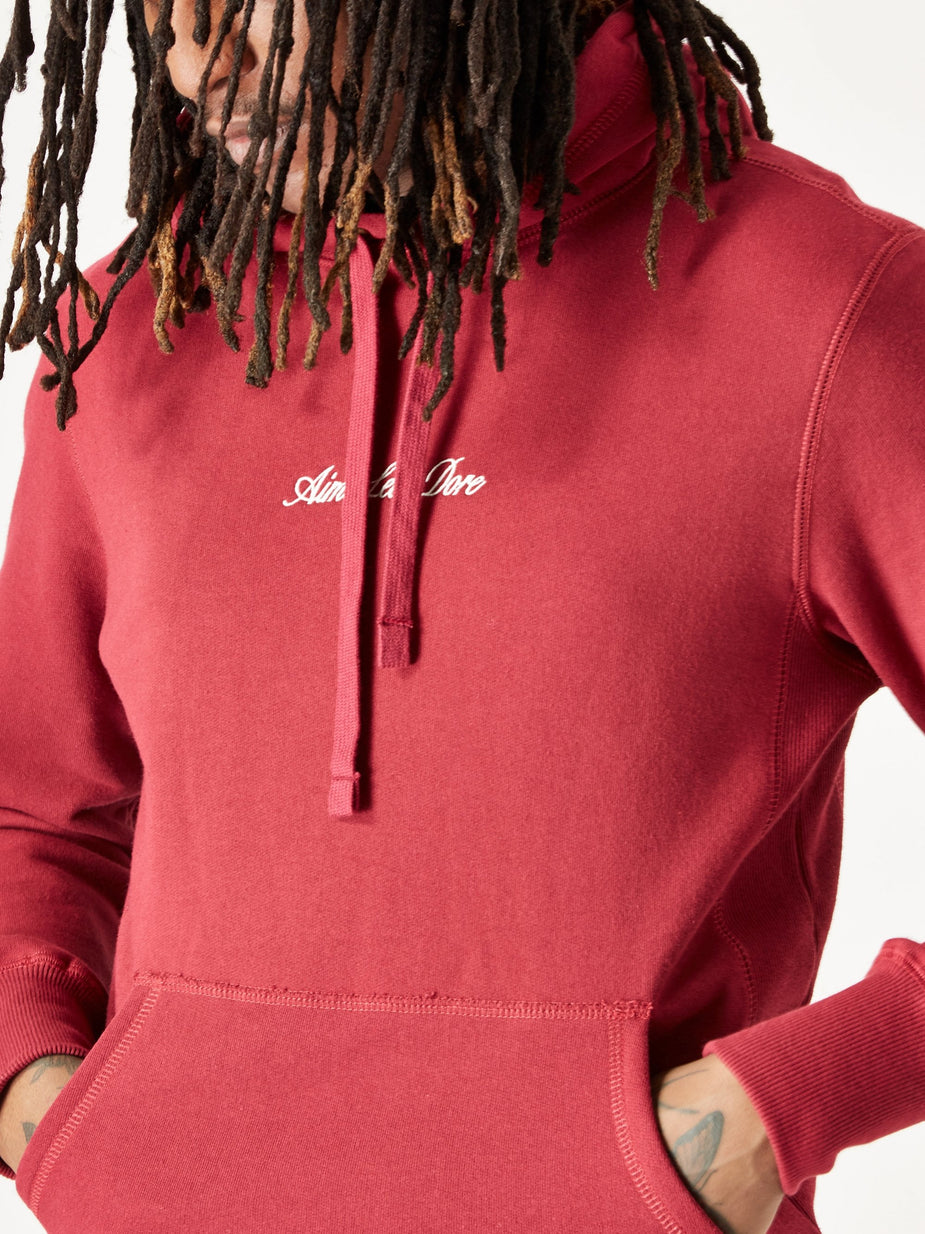 Aime Leon Dore Aime Leon Dore 17oz Terry Logo Hoodie - Red Wine - Red