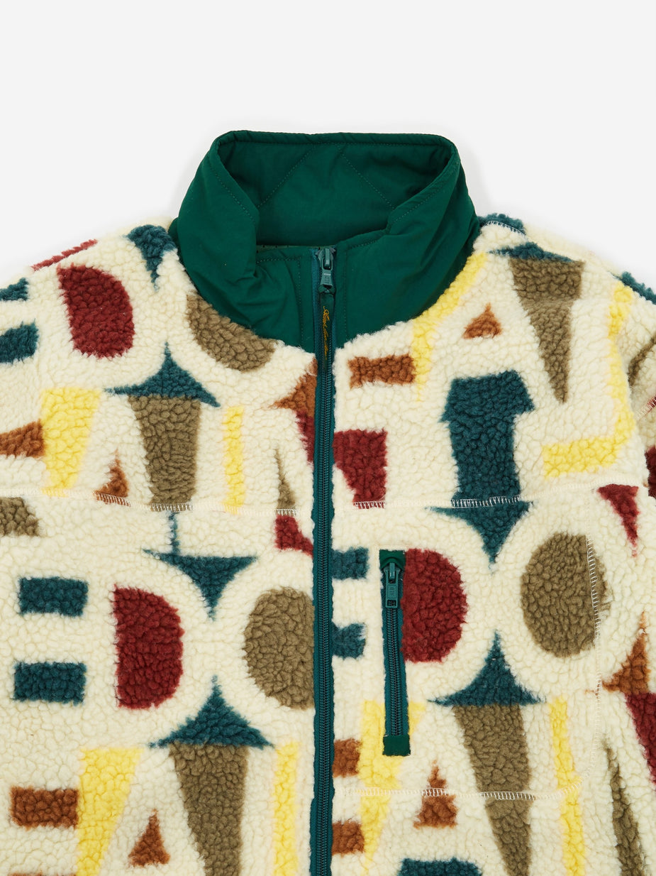 Aime Leon Dore Aime Leon Dore Blown Print Full Zip Polar Fleece - Botanical Green Combo - Green
