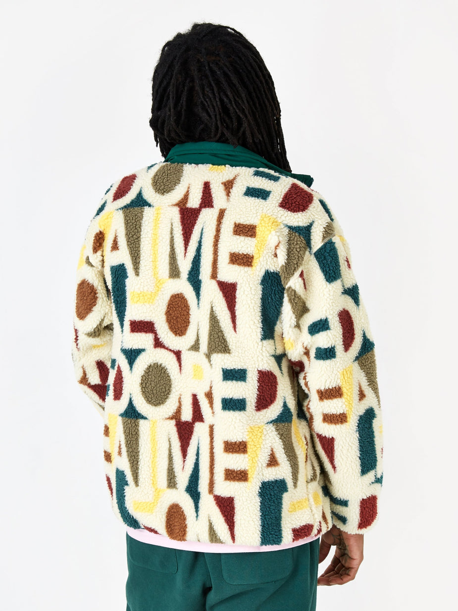 Aime Leon Dore Aime Leon Dore Blown Print Full Zip Polar Fleece - Botanical Green Combo - Green