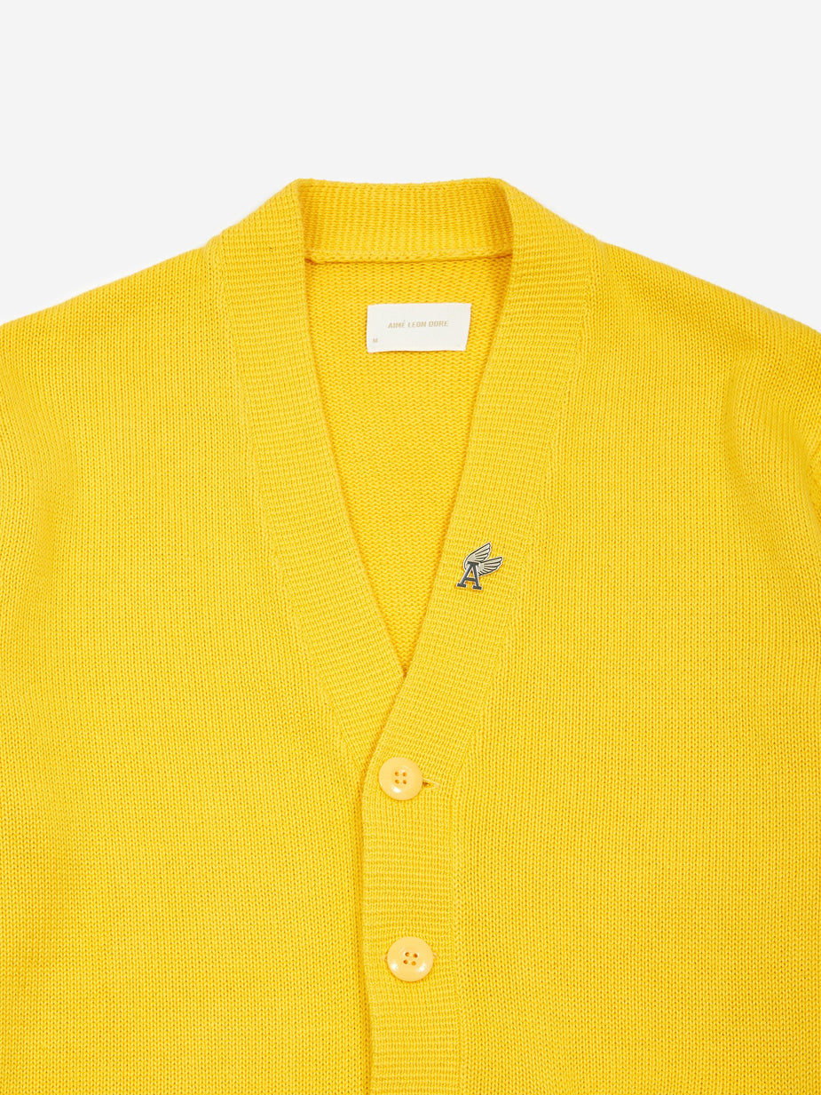 Aime Leon Dore Aime Leon Dore Lion Letterman Cardigan - Sunflower Yellow - Yellow