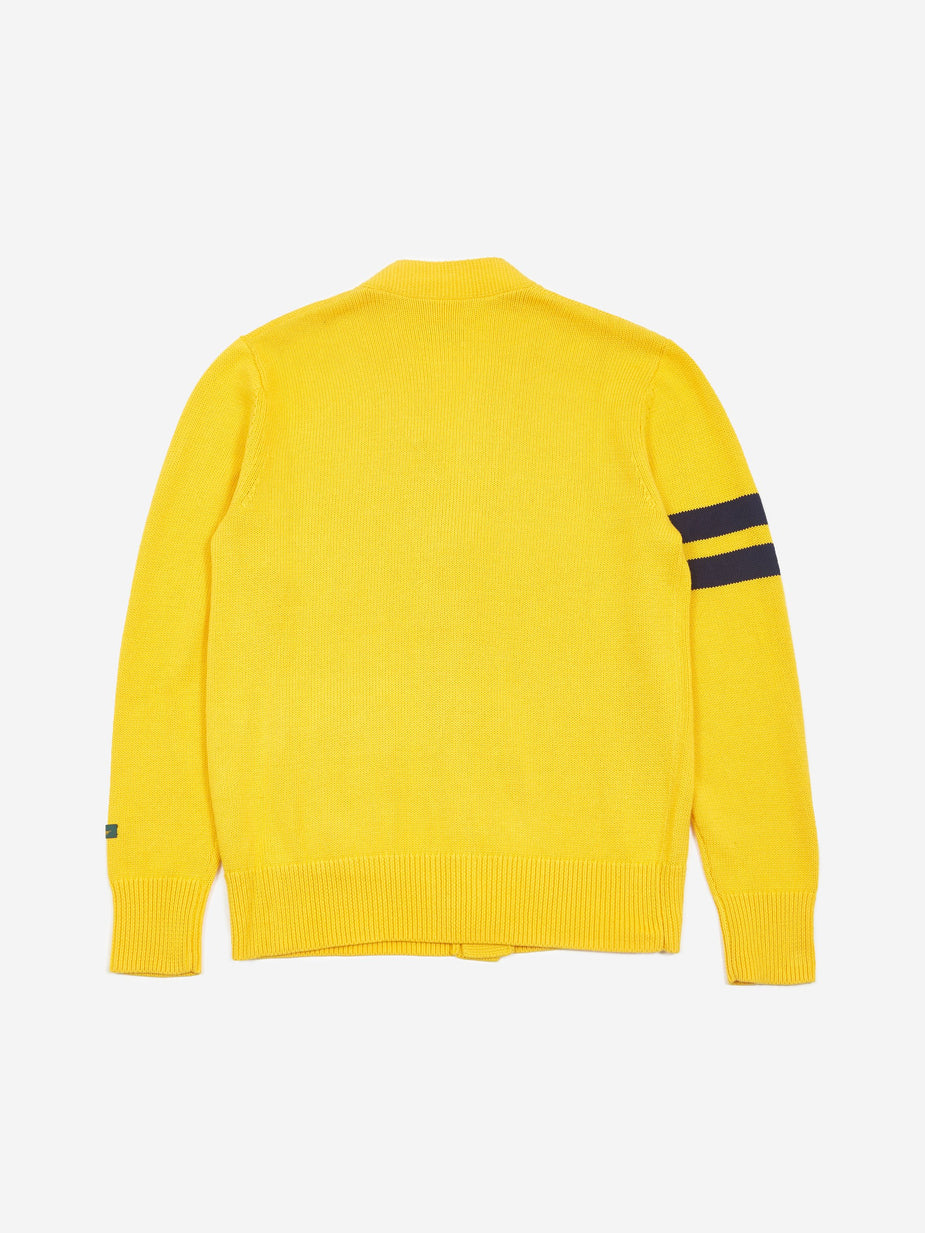 Aime Leon Dore Aime Leon Dore Lion Letterman Cardigan - Sunflower Yellow - Yellow