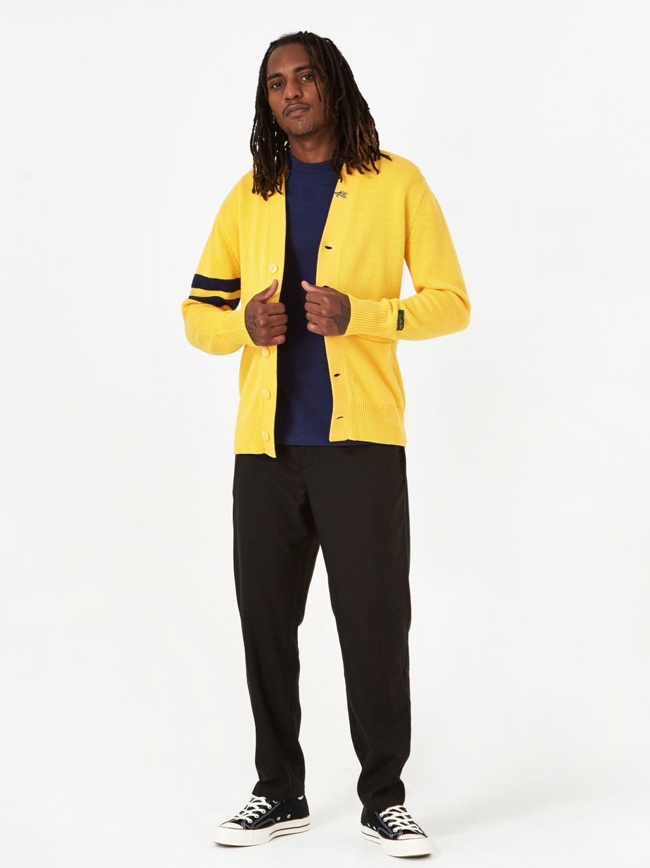 Aime Leon Dore Aime Leon Dore Lion Letterman Cardigan - Sunflower Yellow - Yellow