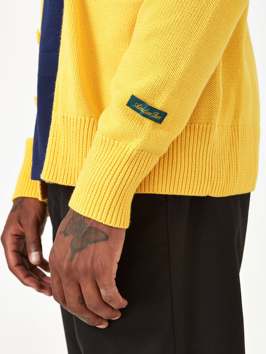Aime Leon Dore Aime Leon Dore Lion Letterman Cardigan - Sunflower Yellow - Yellow
