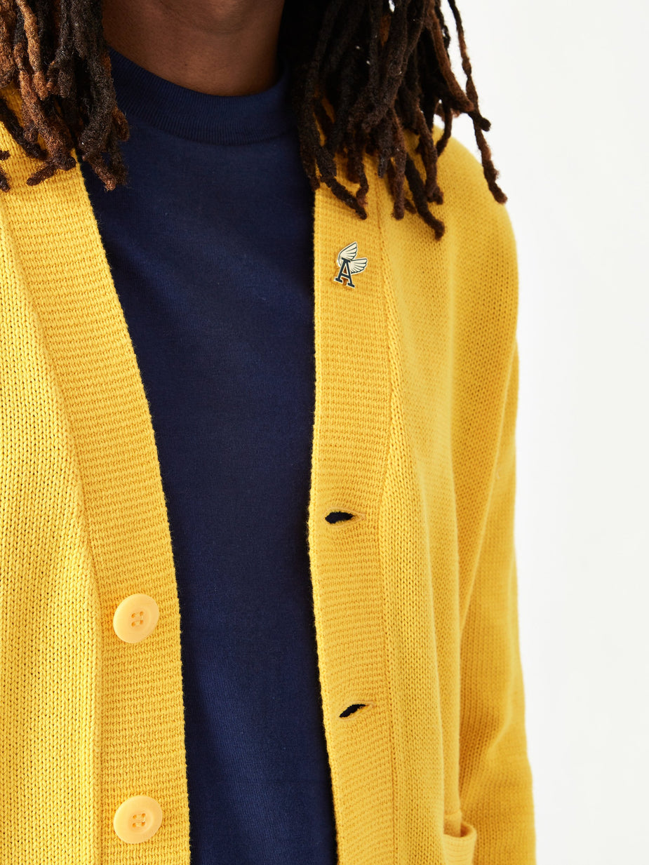 Aime Leon Dore Aime Leon Dore Lion Letterman Cardigan - Sunflower Yellow - Yellow