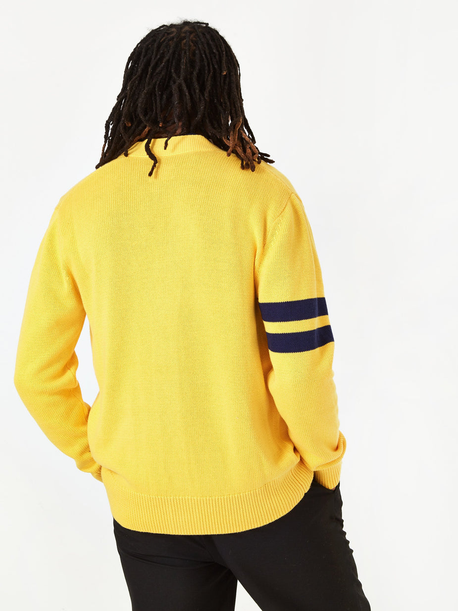 Aime Leon Dore Aime Leon Dore Lion Letterman Cardigan - Sunflower Yellow - Yellow