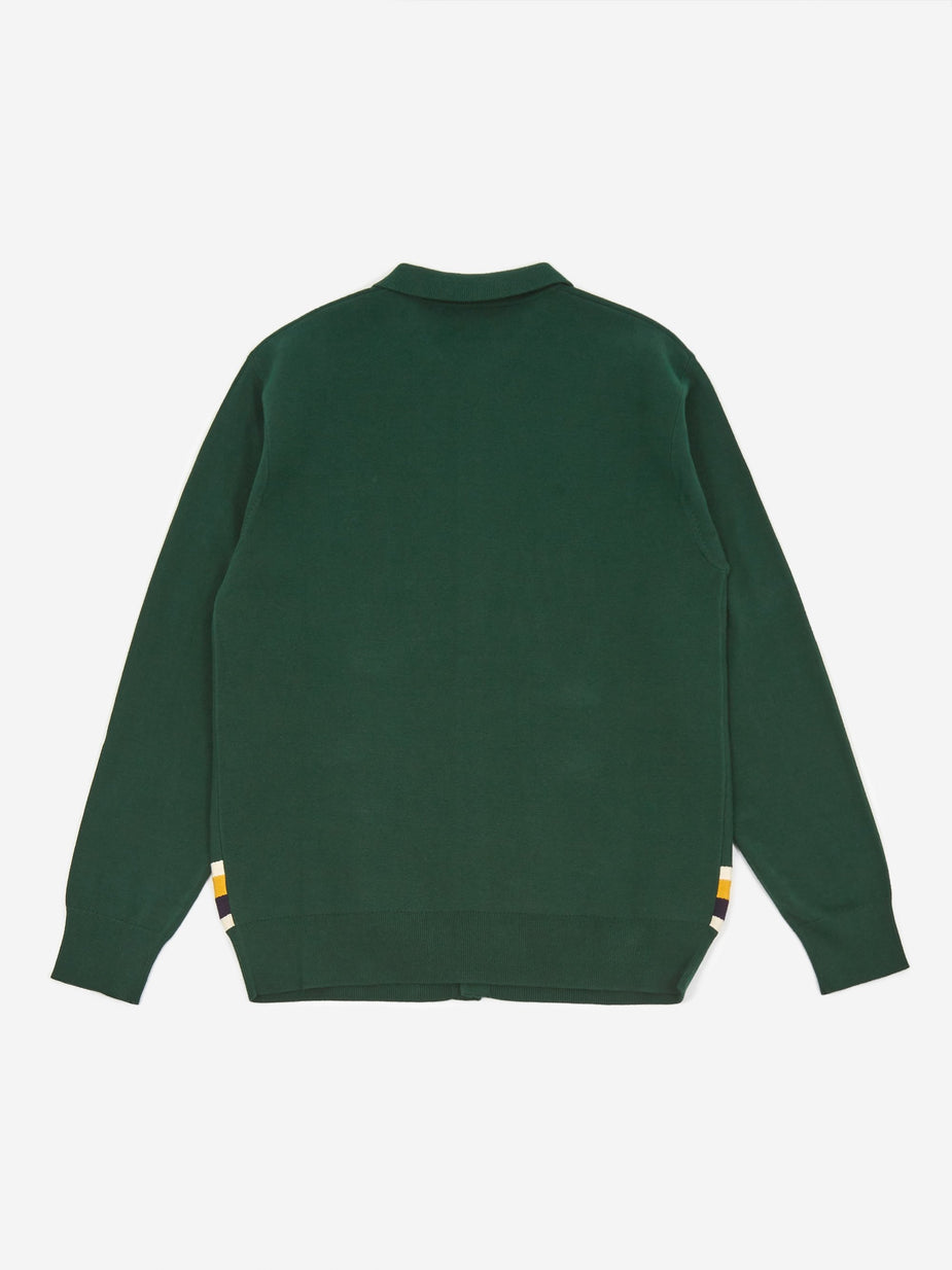 Aime Leon Dore Aime Leon Dore Polo Cardigan - Evergreen - Green