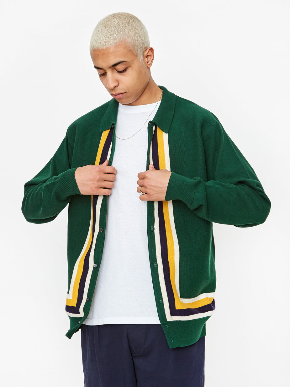 Aime Leon Dore Aime Leon Dore Polo Cardigan - Evergreen - Green