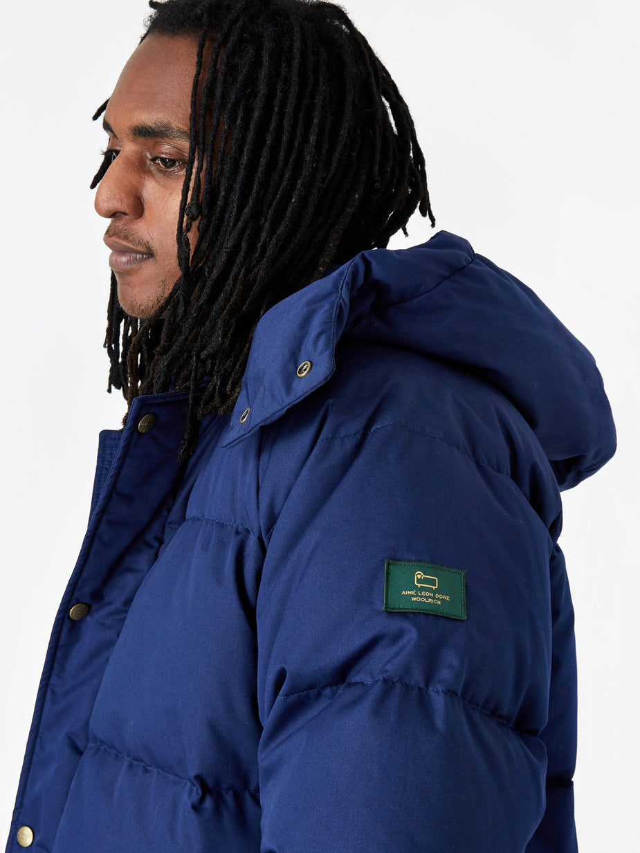 Aime Leon Dore Aime Leon Dore Woolrich Down Hooded Coat - Flag Navy - Blue
