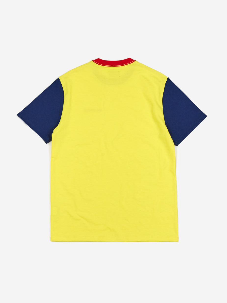 Aime Leon Dore Aime Leon Dore Colour Blocked Logo T-Shirt - Highlighter Yellow - Yellow