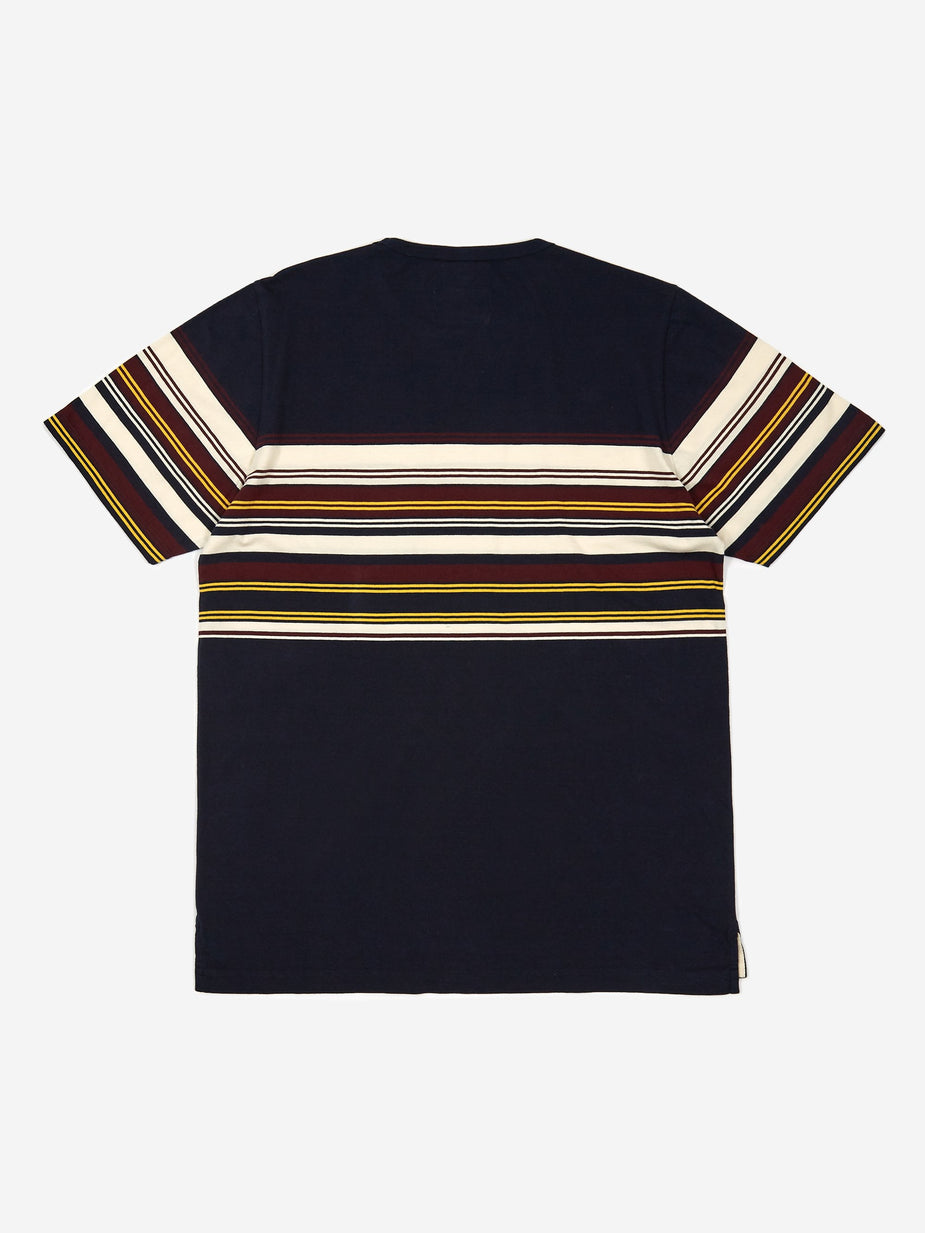 Albam Albam Buren Stripe T-Shirt - Navy - Blue