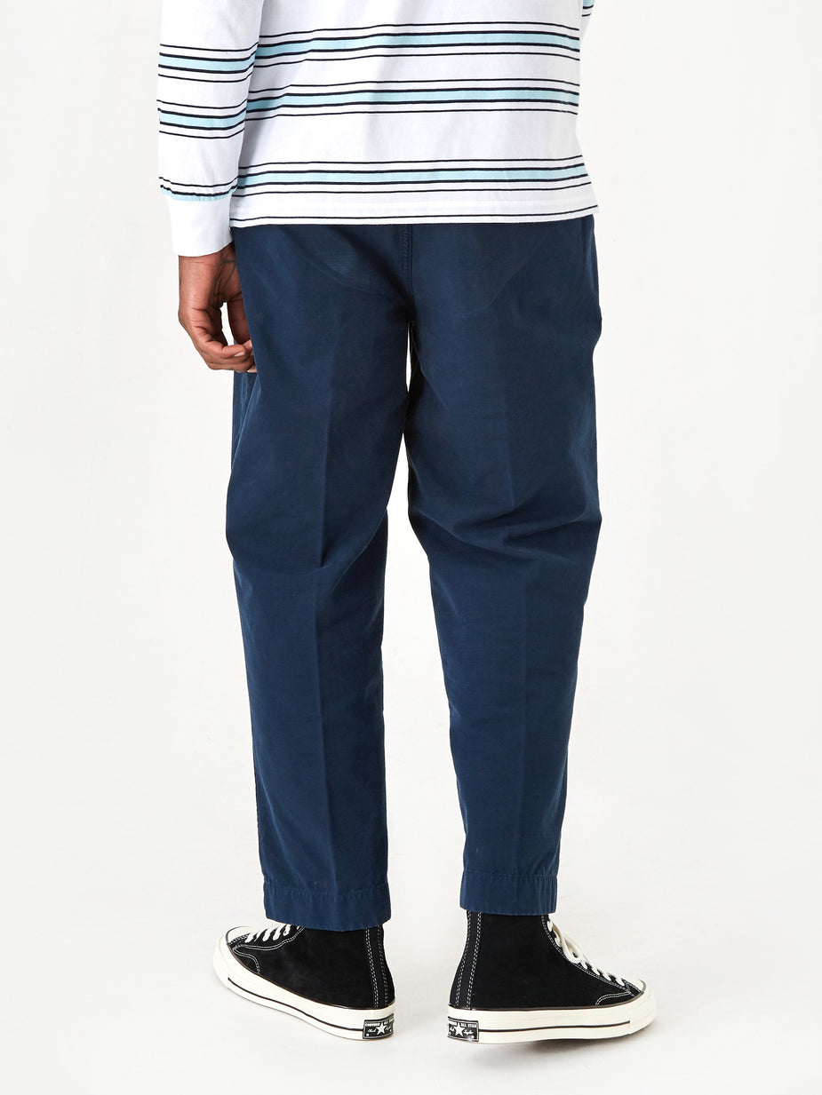 Albam Albam GD Ripstop Pleated Trouser - Navy - Blue