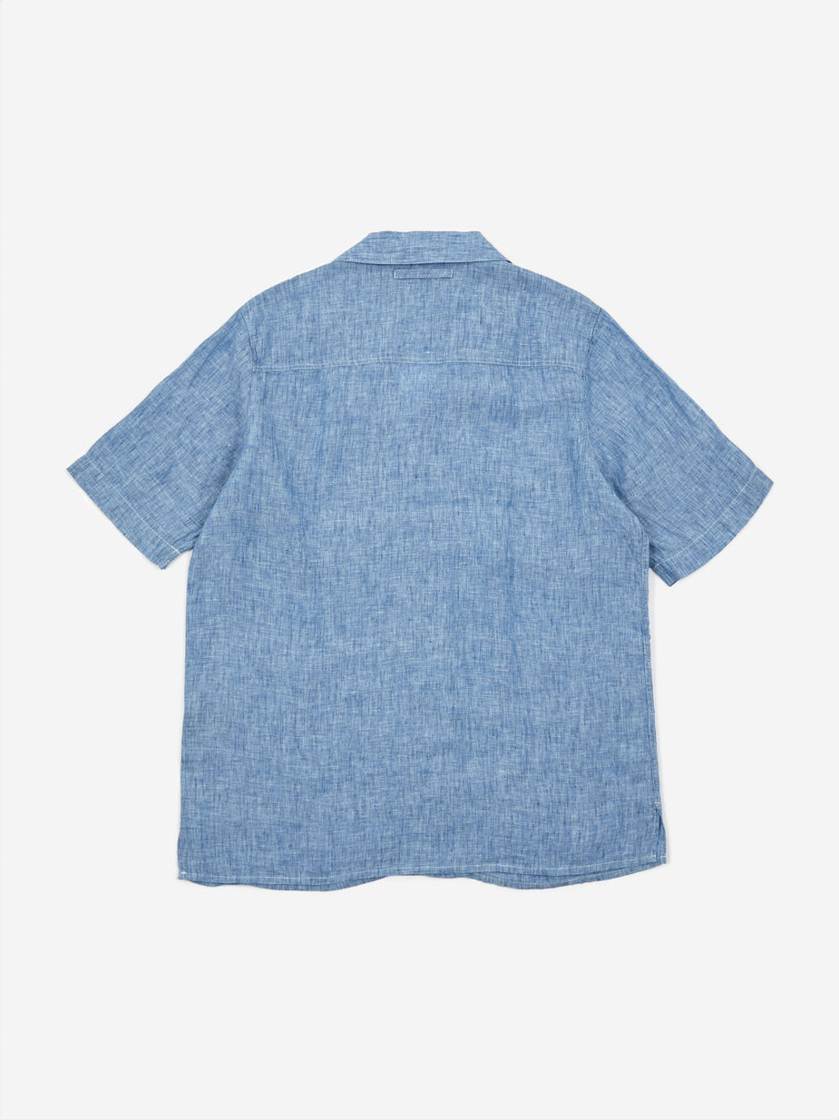 Albam Albam Revere Collar Shortsleeve Shirt - Light Blue - Blue