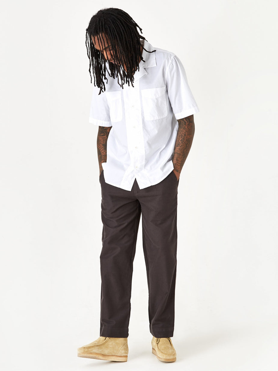 Albam Albam Revere Collar Shortsleeve Shirt - White - White